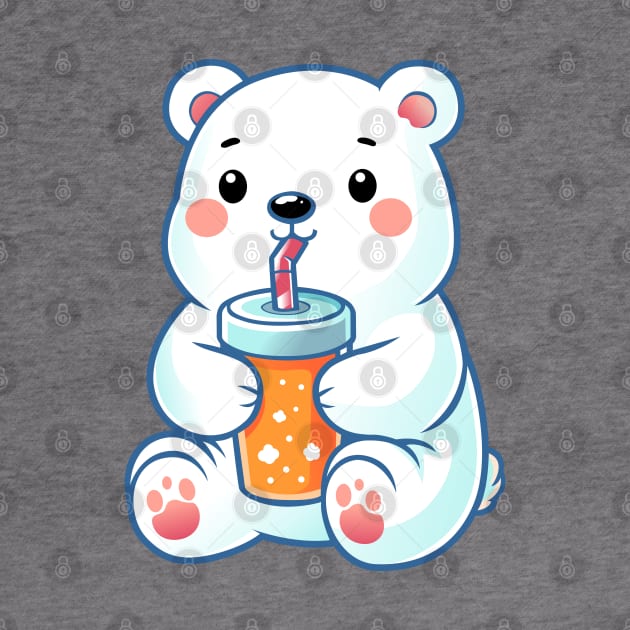 Cute Polar Bear with Softdrink by Arief Uchiha